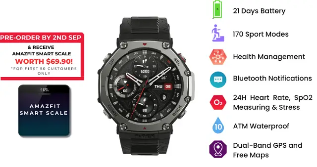 Amazfit T-Rex 3 features